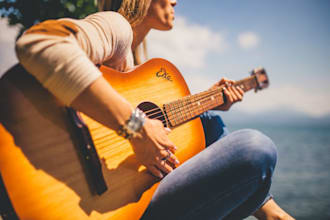 be deep house singer edm heavy metal song 70s 80s style acoustic guitar in 24hrs