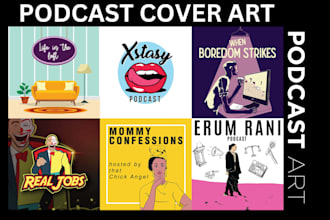 do custom podcast cover art artwork logo cover design ugc cover design flyer