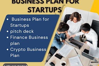 write business plan for startups, finance and crypto business plan