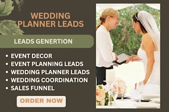 generate event planning leads photography leads via facebook ads event website