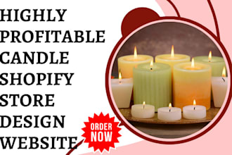 design profitable candle shopify store lightning website candle dropshipping
