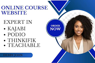 create online course website on teachable thinkific kajabi podia learnworlds