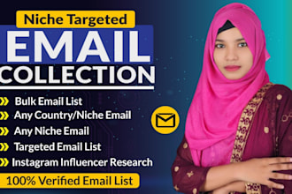 collect niche targeted valid and active email list
