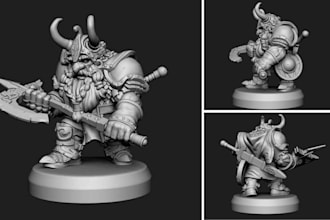 sculpt 3d miniature warhammer 40k dnd 3d tabletop 3d model stl for 3d printing