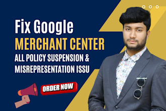 fix google merchant center suspension and misrepresentation issue