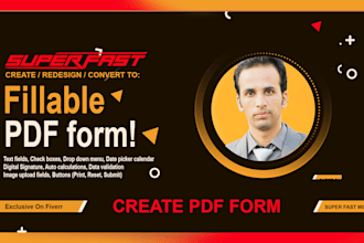 create fillable pdf form or design fillable form