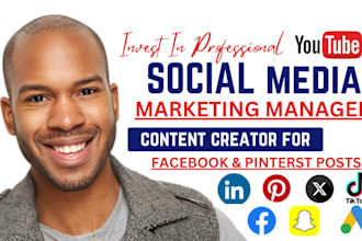 be your social media marketing manager, content creator, for instagram, facebook