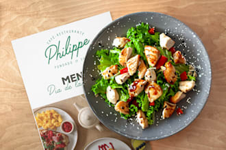 design a beautiful menu design for your restaurant, food business
