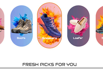 design 7 figures sneakers shopify store shoes ecommerce website footwear store