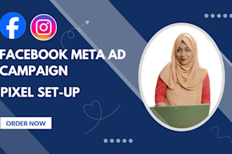 design a high performance facebook meta ad campaign and set up pixel