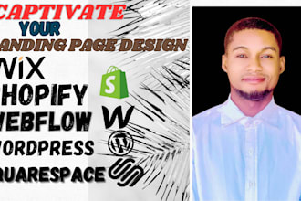 setup landing page on shopify wix webflow wordpress squarespace websites