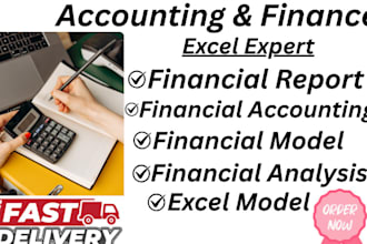 do accounting and finance assignments, financial analysis report, excel projects