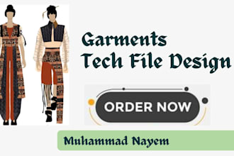 create garments tech packs as documents