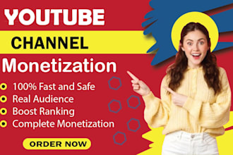 do organic youtube video or channel promotion and  monetization
