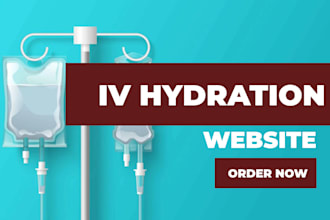 design mobile iv hydration website, iv hydration website and therapy website