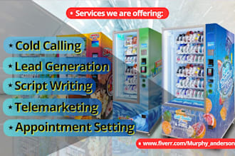 do cold calling for vending or atm machine placement