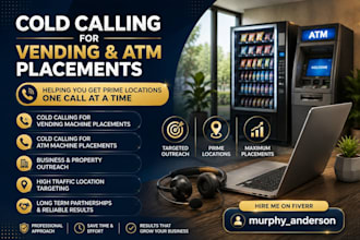 do cold calling for vending or atm machine placement