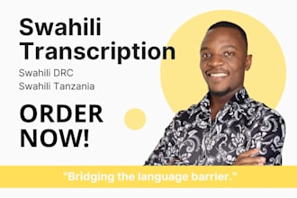 provide a translated srt for any swahili video or audio