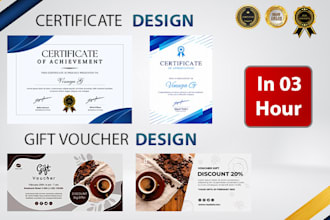 design professional certificate,gift voucher and coupon