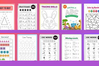 design professional kindergarten worksheets for all grades