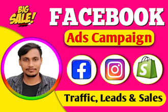 be your facebook ads campaign specialist for sales and leads