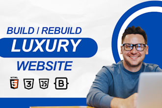design and redesign luxury website and landing page
