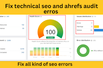 fix ahrefs site audit errors,moz,seobility and ubersuggest audit issues