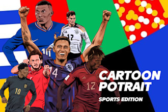 cartoon potrait for all sports
