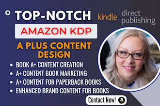 design a plus content kdp for kindle books and amazon a plus content for book