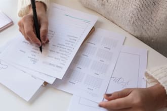 prepare a high quality custom planner, journal or calendar