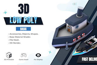do 3d low poly 4u