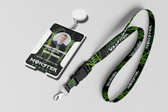 do id badge, lanyard, ribbon, collar design