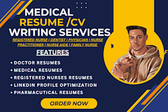 write or transcribe medical resume, healthcare resume or nursing resume
