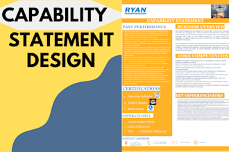 design a professional and stunning capability statement within 6 hours
