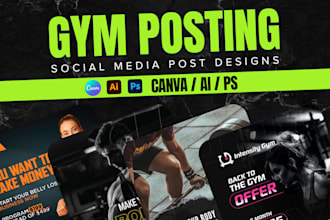 design attractive social media designs for gym and fitness brand