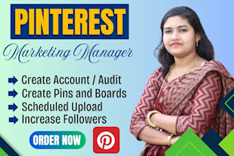 be your dedicated pinterest marketing manager and VA