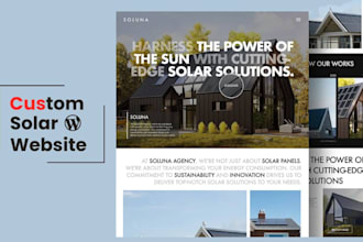 design solar website generate solar leads solar landing page using wordpress