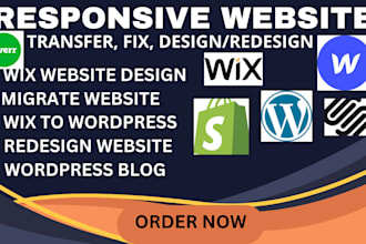 fix, design redesign wordpress, wix, webflow website, migrate wix to wordpress