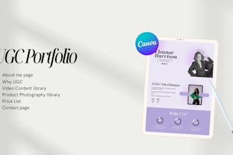 design your ugc portfolio website on canva