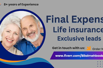 provide you exclusive final expense life insurance leads