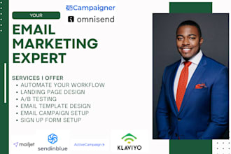 setup activecampaign, sendinblue, campaigner, klaviyo, omnisend, mailjet