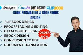 design, format ebook, audio book, flip book, on designrr, indesign, canva