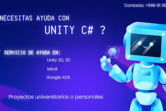crearé tu juego o proyecto universitario completo en unity