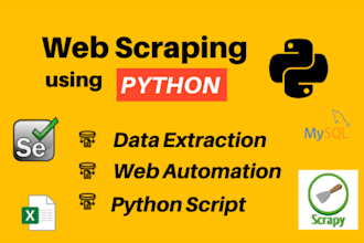 do web scraper script for scraping,web crawler,chrome extension,web automation