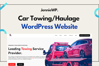 build a towing service godaddy wordpress website using kadence, gsap animations