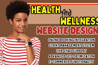 health and wellness website health practitioner website fitness website