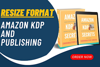 do book formatting kdp or amazon in illustrator, indesign or word in 1 hour