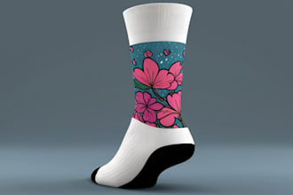 do custom sublimation sock design