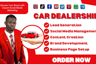 generate car rental leads car dealership leads car company social media manager