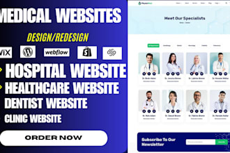 design medical website, hospital website,healthcare website, home care